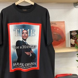 Time For A Change.
   2008 Barack Obama Time Magazine Cover T-shirt size Large